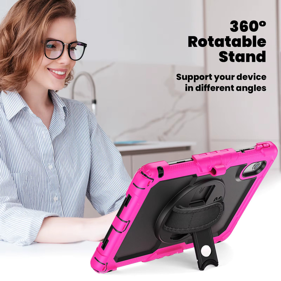 Robuste Tablet-Schutzhülle für Lenovo Idea Tab Xiaoxin Pad11 2025 2024 M11 TB330FU TB331FC K11 LTE mit Ständer und Schultergurt in Schwarz oder Pink - Bild 4