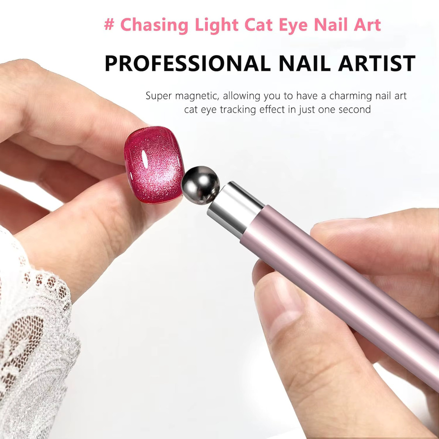 LINMANDA Cat-Eye-Nagelmagnet, doppelköpfig, zylindrisch - Bild 3