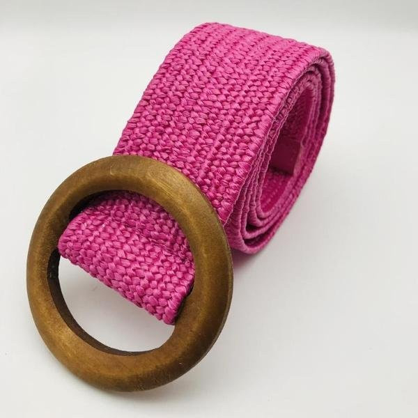 Damengürtel Gras gewebt, pink - Bild 1