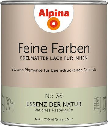 Alpina Feine Farben Lack No. 38 Essenz der Natur Grün edelmatt, 0,75 l - Bild 1