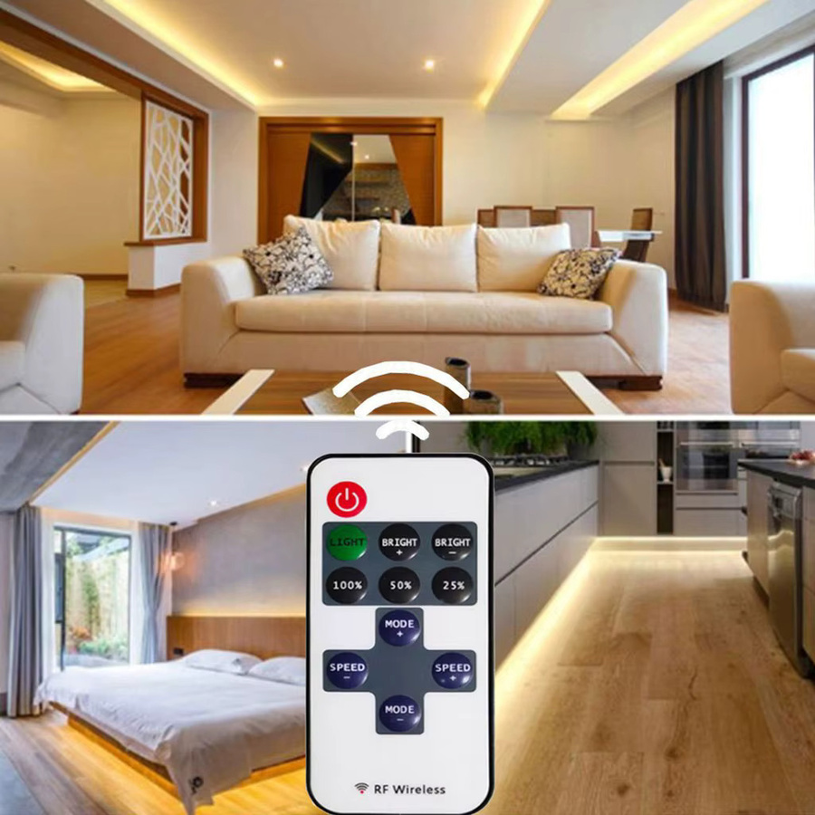 Acosh Neon-LED-Streifen Multicolour, USB 5V, dimmbar und zuschneidbar mit 11-Tasten RF-Fernbedienung, transparentes Silikon-Design für Schlafzimmer und Küche - Bild 4