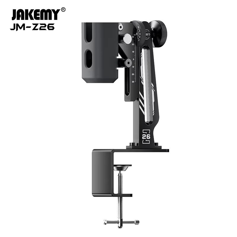 JAKEMY 360-Grad Ultraschall-Schneidemesser Aluminium-Stützständer mit verstellbarer C-Klemme in Schwarz - Bild 3
