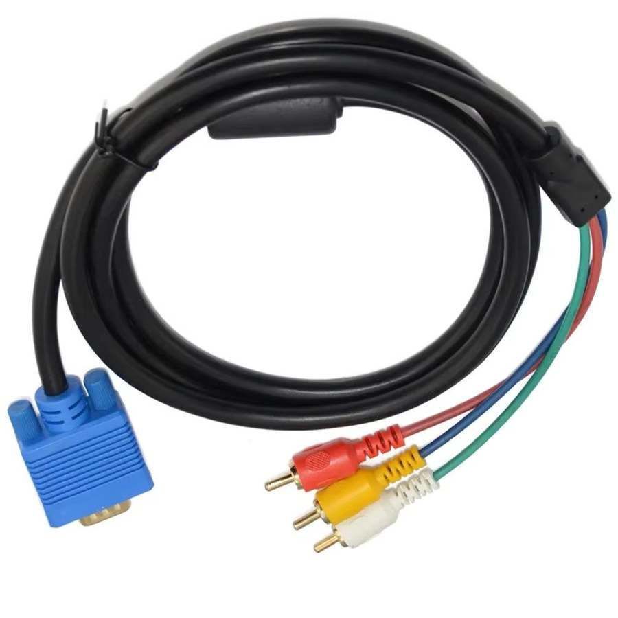 BSN VGA auf 3 Cinch-Stecker Komponenten-AV-Videokonverter Adapterkabel für PC und HDTV, Länge: 1,5 m - Bild 5
