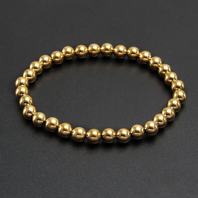 owlucky Armband Edelstahl, Perle, Gold, Unisex - Bild 1