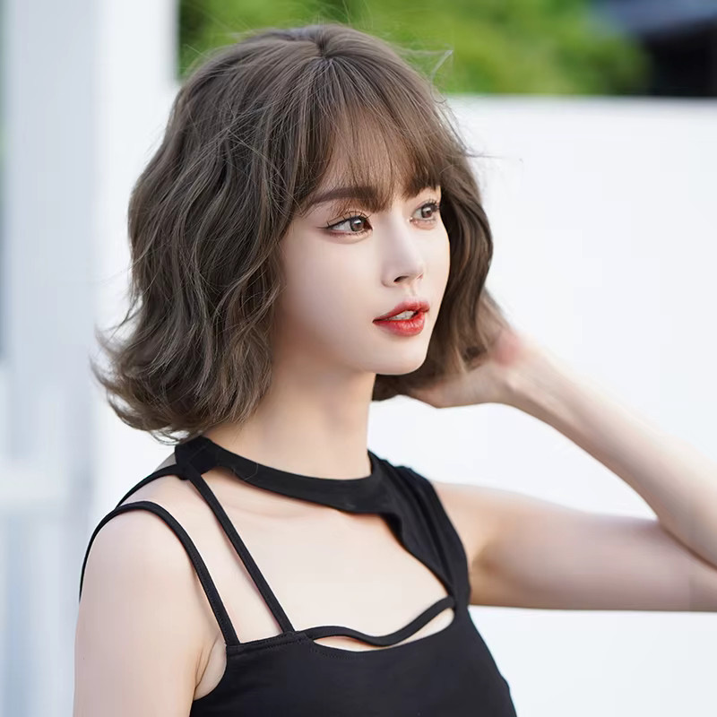 7JHH WIGS Perücke, Kurze Wasserwellen, Kühles Braun, Damen - Bild 2