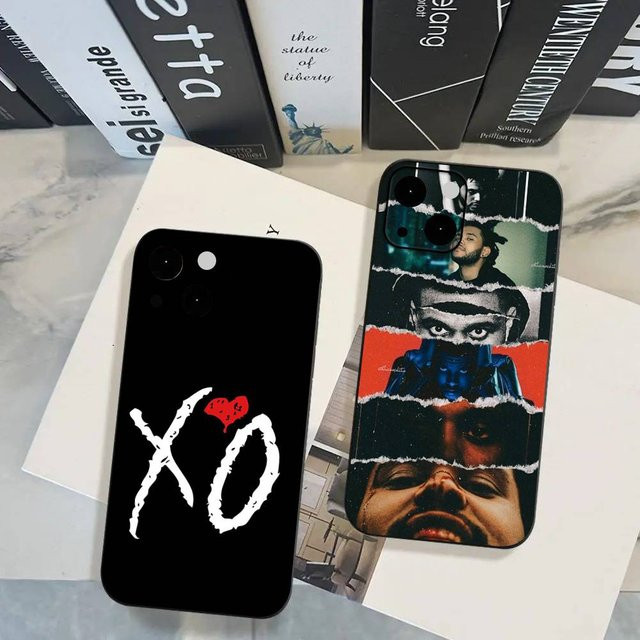 The Weeknd XO Handyhülle aus schwarzem Silikon als Soft Shell für iPhone 17 16 15 14 13 12 11 Air Pro Max Plus - Bild 1