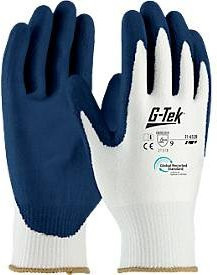 Montagehandschuh G-Tek 3RX 31-632R in Weiß-Blau, Größe 9, mit Latex und Recycling-Kunststoff, EN 388: 2 1 3 1 X - Bild 1
