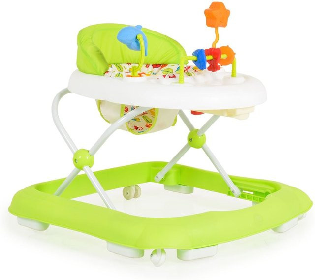 Lauflernwagen Moni Eko Laufhilfe mit gepolstertem Sitz und Spielcenter in Grün - Bild 1