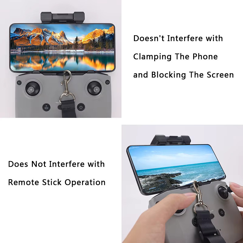 SZKOSTON Universelles Lanyard-Halsband für DJI RC/RC2 Mini 4 Pro/Mini 3 Pro Neo/Air 3S/Air 3 Drohnen-Fernbedienung in Schwarz - Bild 5