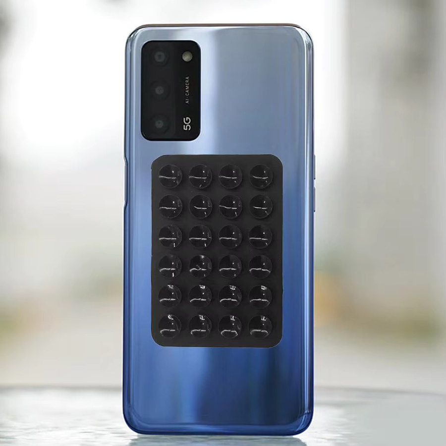 Silikon Saugnäpfe für Smartphone-Hüllen und Powerbanks als Anti-Slip Grip Halter in Schwarz - Bild 5