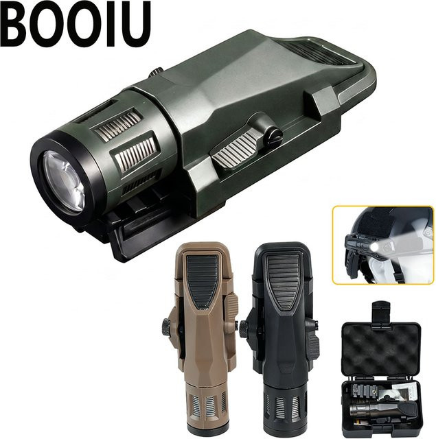 BOOIU Taktische LED-Taschenlampe WML-G2 mit 400 Lumen und Strobe-Funktion, wasserdicht, Farbe: Grün - Bild 1