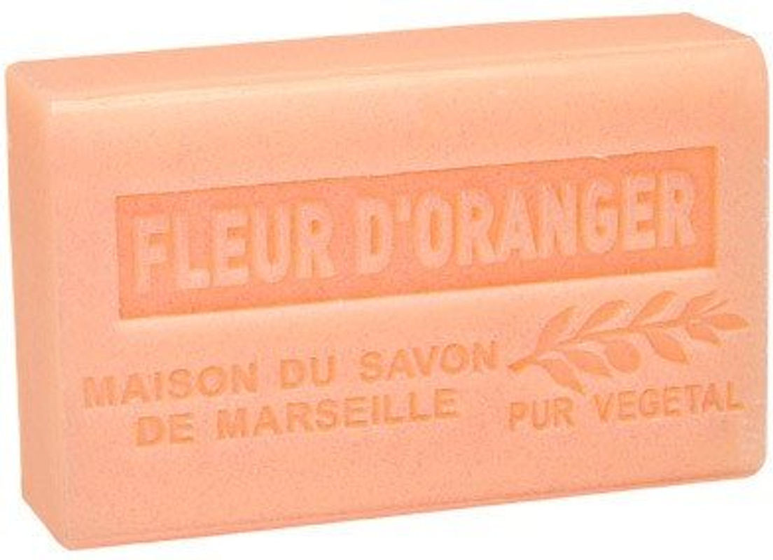 La Maison du Savon de Marseille Provence Seife Fleur d`Oranger Orangenblüte mit Karité in Orange, 125g - Bild 1