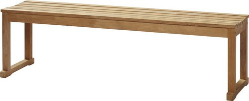 Cinas 3-Sitzer Gartenbank aus Teakholz in Braun, B/H/T: 150 x 43 x 40 cm - Bild 1