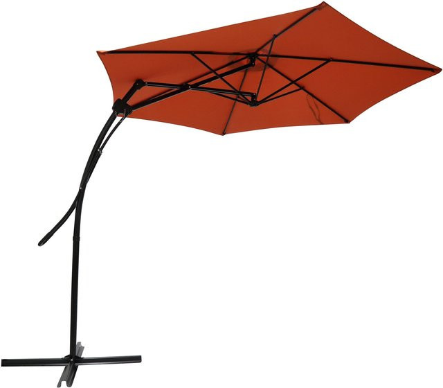 Greenday Ampel-Sonnenschirm aus Polyester in Braun - Bild 1