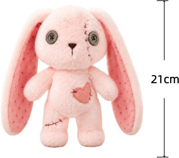 Yiran Health & Beauty Langohr-Knopfhasen Plüschtiere, Flickenhase, 21cm - Bild 1