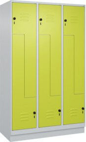 C+P Z-Spind Classic PLUS mit 6 Fächern und Sockel, Sicherheits-Drehriegelverschluss, H x B x T: 195 x 120 x 50 cm - Bild 1
