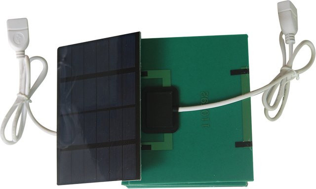BUHESHUI Tragbares Solarpanel-Ladegerät 1,5 W, 6 V für Outdoor-Handy und Laptop, Schwarz, B: 110 mm, H: 92 mm - Bild 1
