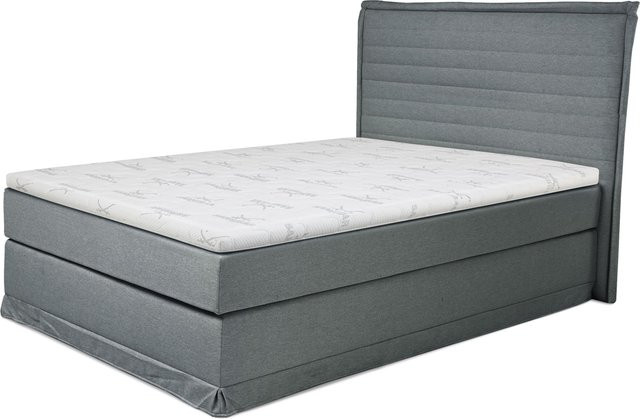 Boxspringbett SANSIBAR Langeoog modern gepolstert mit Bonell-Federkern in Stoff, Breite: 160 cm, Länge: 200 cm - Bild 1
