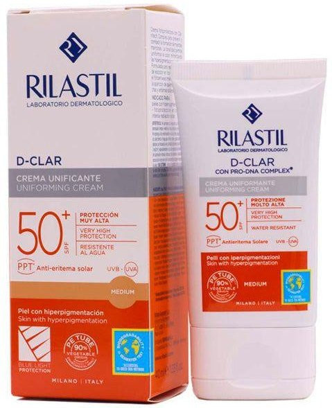 Rilastil D-Clar Spf50+ Vereinheitlichende Creme Medium, 40 ml, Unisex - Bild 1