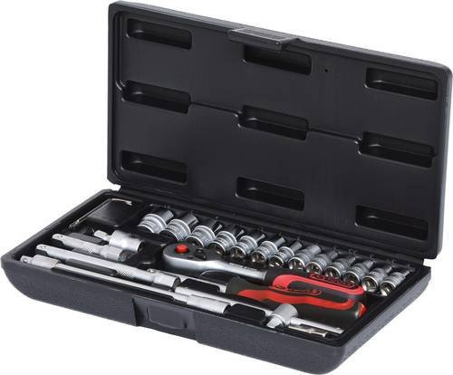 KS Tools Steckschlüsselsatz 1/4 Zoll, 25-teilig, Chrome Vanadium in Silber und Schwarz - Bild 1