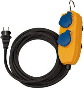 Brennenstuhl Baustellenkabel mit Powerblock IP54 H07RN-F3G1,5 5 m in Schwarz, Gelb und Blau - Bild 1