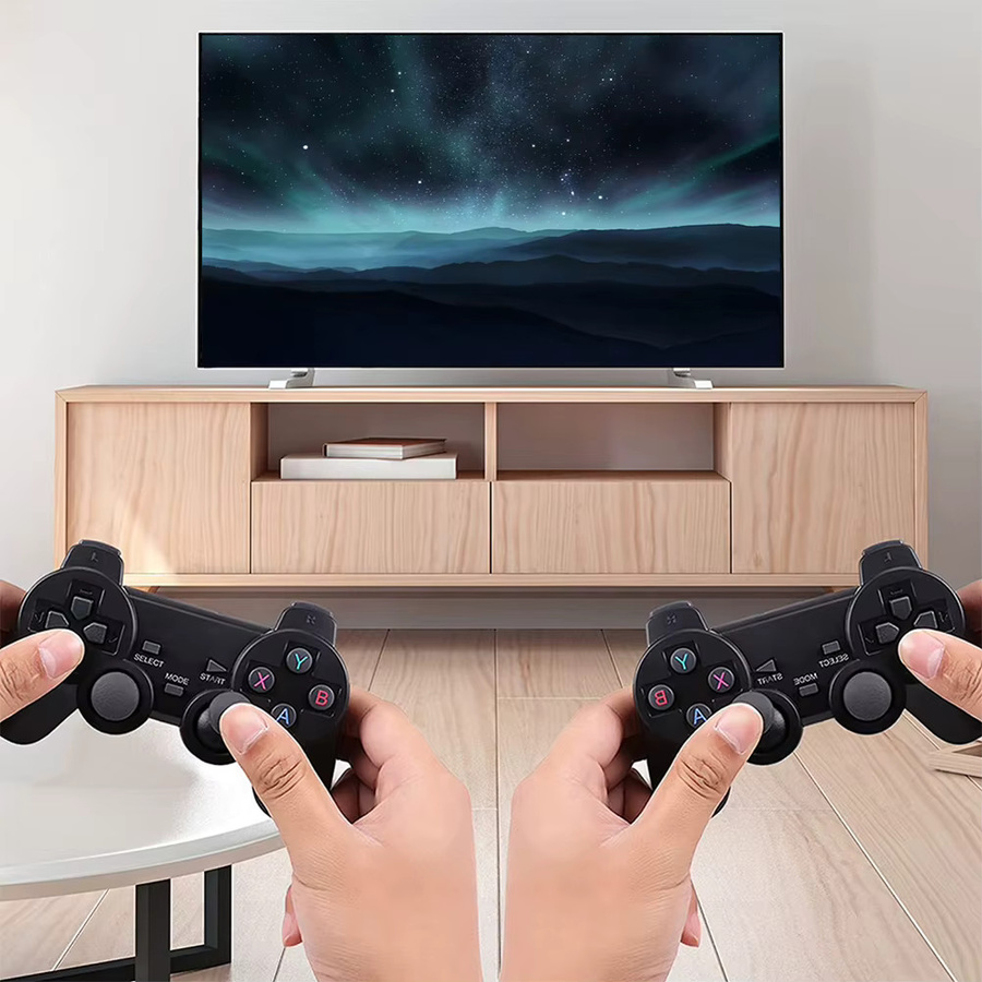 2 Stück Kabellose 2,4G Gaming-Controller in Schwarz für PC, Android, TV und Smartphone, Ergonomisches Gamepad Set für M8 X2 M15 Game Stick - Bild 3