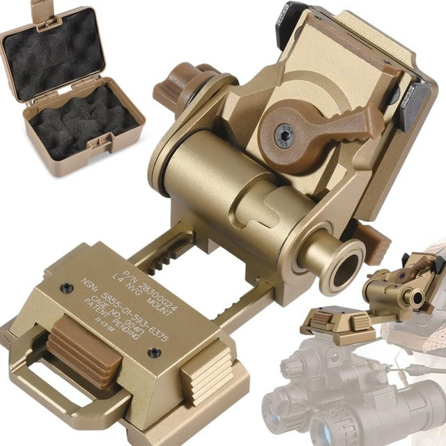 BOOIU NVG Mount L4G24 Aluminium Nachtsichtgeräte-Halterung für PVS14/15/18 in Schwarz - Bild 1