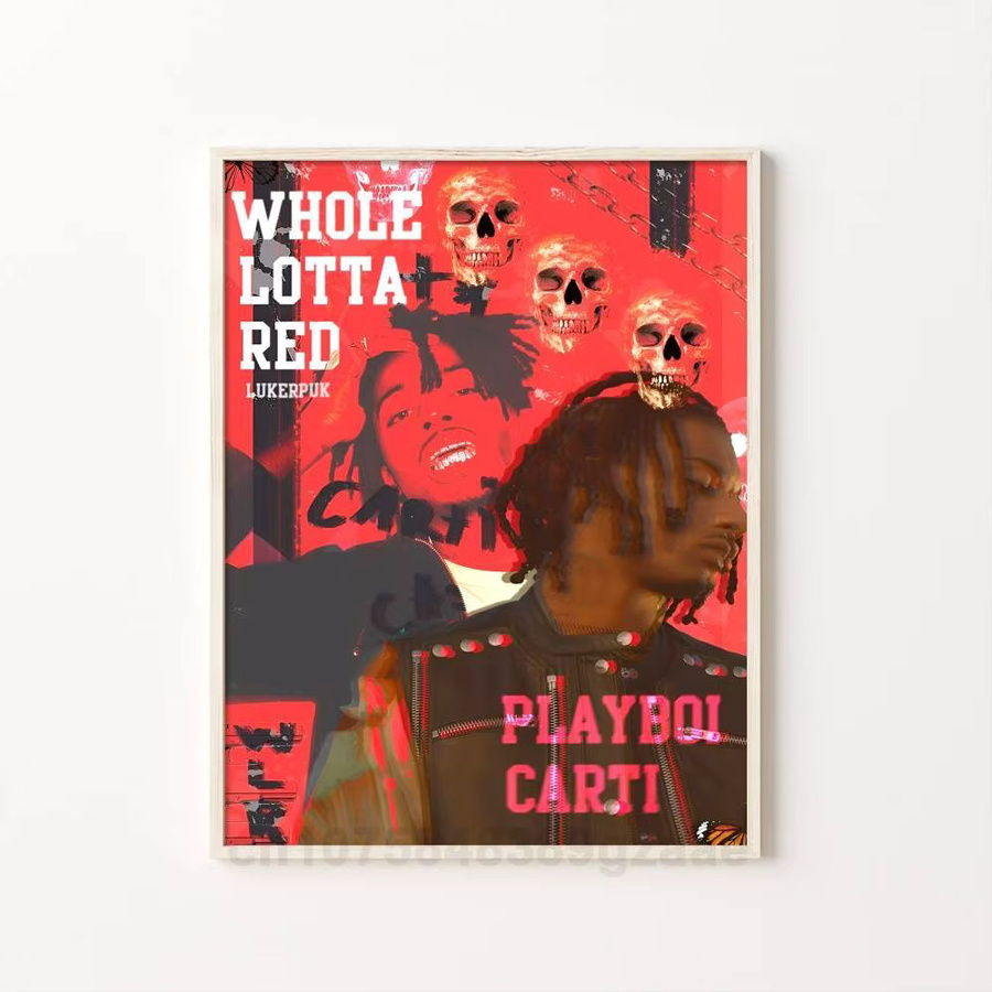 Playboi Carti Poster als hochwertiger wasserfester Wandkunst-Aufkleber für dein Wohnzimmer oder deine Bar - Bild 7