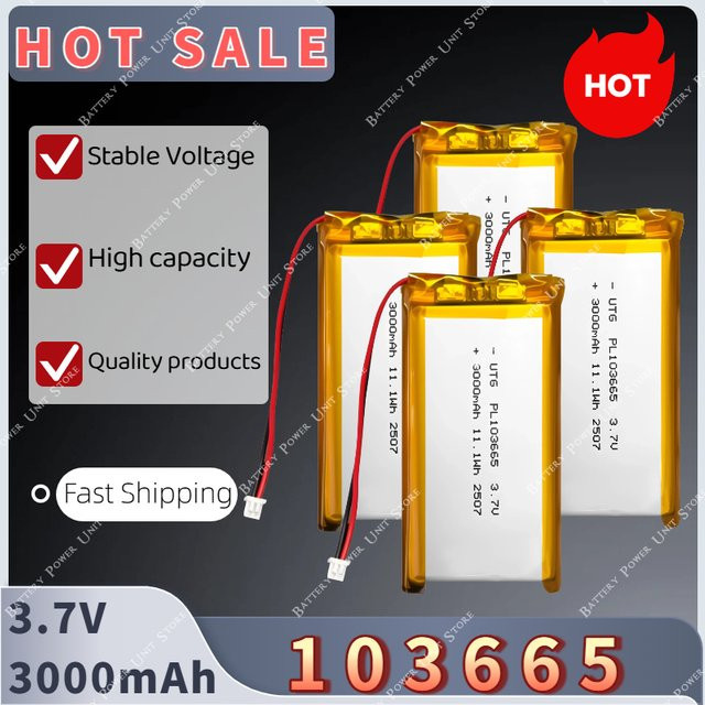 Koonenda Lipo-Akku PL103665 3000mAh 3,7V Gelb für LoRa 32 V3 T114 V2 Dev Board Projekte - Bild 1