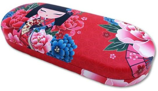 Kimidoll Brillenetui, Kokeshi Puppe, Pink - Bild 1