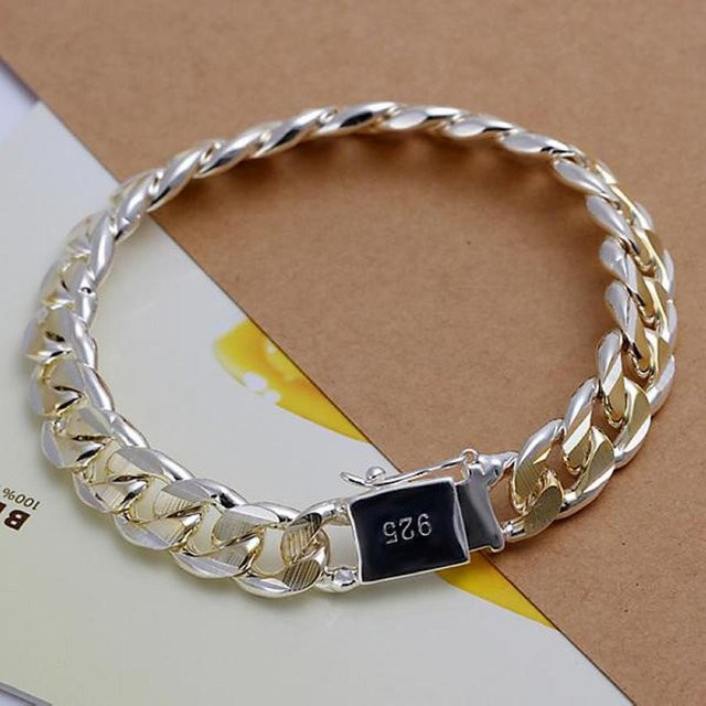 DOTEFFIL Armband 925 Sterlingsilber, 20 cm, brown, Unisex - Bild 1