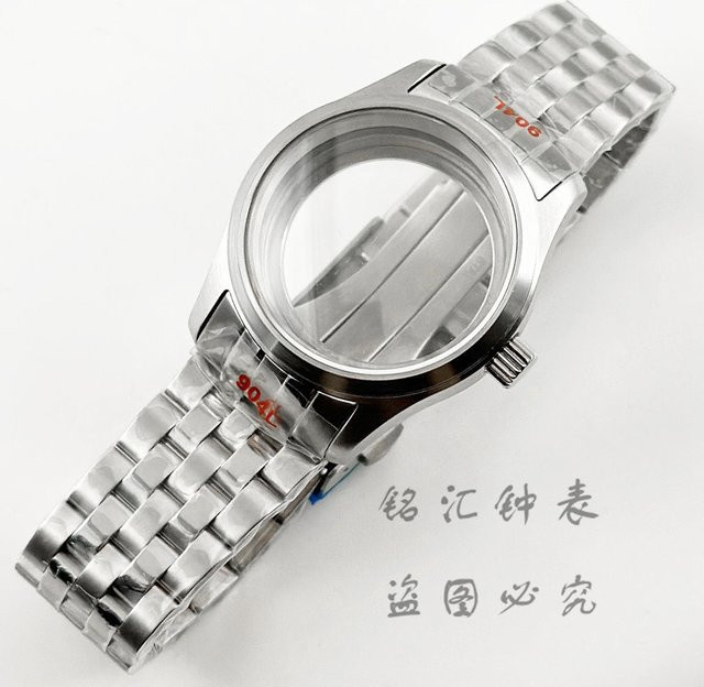 LIYAN Uhrengehäuse, Edelstahl, Silber, 36 mm/39 mm, Unisex - Bild 1