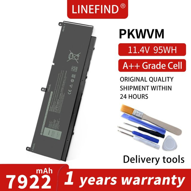 Dell Laptop-Akku 95Wh Li-Ion Pack in Schwarz für Precision 7550 7560 7750 7760 Serie - Bild 1