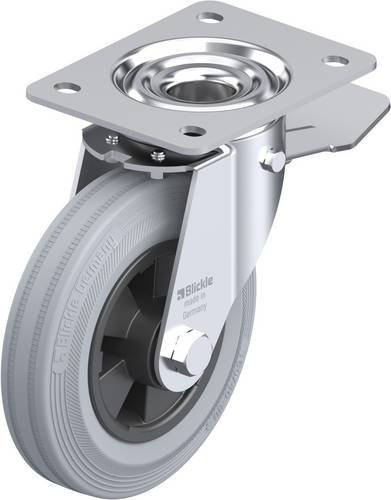 Blickle Lenkrolle LE-VPP 160R-ST-SG mit Feststeller in Grau und Schwarz, Rad-Durchmesser: 160 mm, Tragfähigkeit: 135 kg - Bild 1