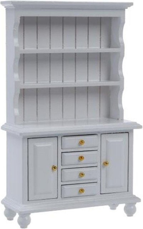 Yiran toy 1 Puppenhaus Miniaturmöbel Schrank, Nebelblau, 1-teiliges Set, ab 6 Jahren
