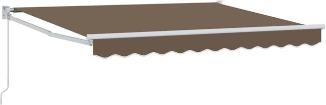 vidaXL Ausziehbare Markise in Taupe aus Polyester und Aluminium, B: 350 cm, T: 200 cm - Bild 1