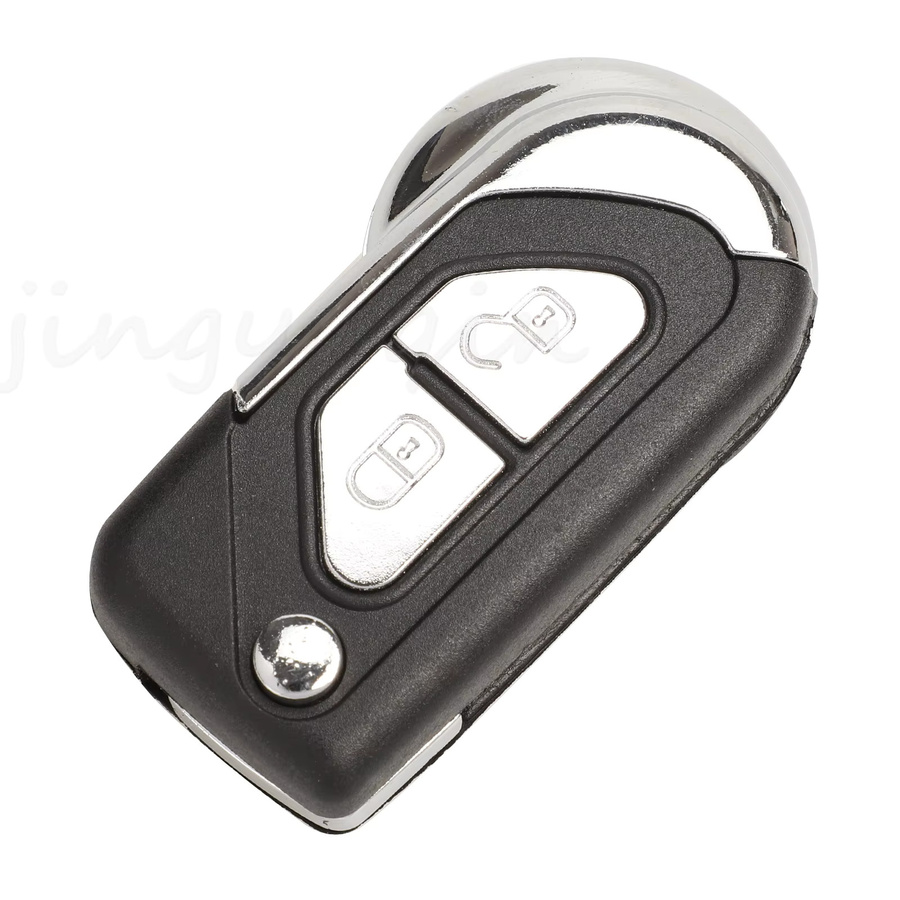 Jingyuqin Flip Remote Auto Schlüssel FOB Fall Shell für Citroen DS3 und Peugeot 2/3 Tasten, Farbe: Schwarz, Uncut VA2 Schlüsselklinge, Auto Gehäuse Abdeckung - Bild 2