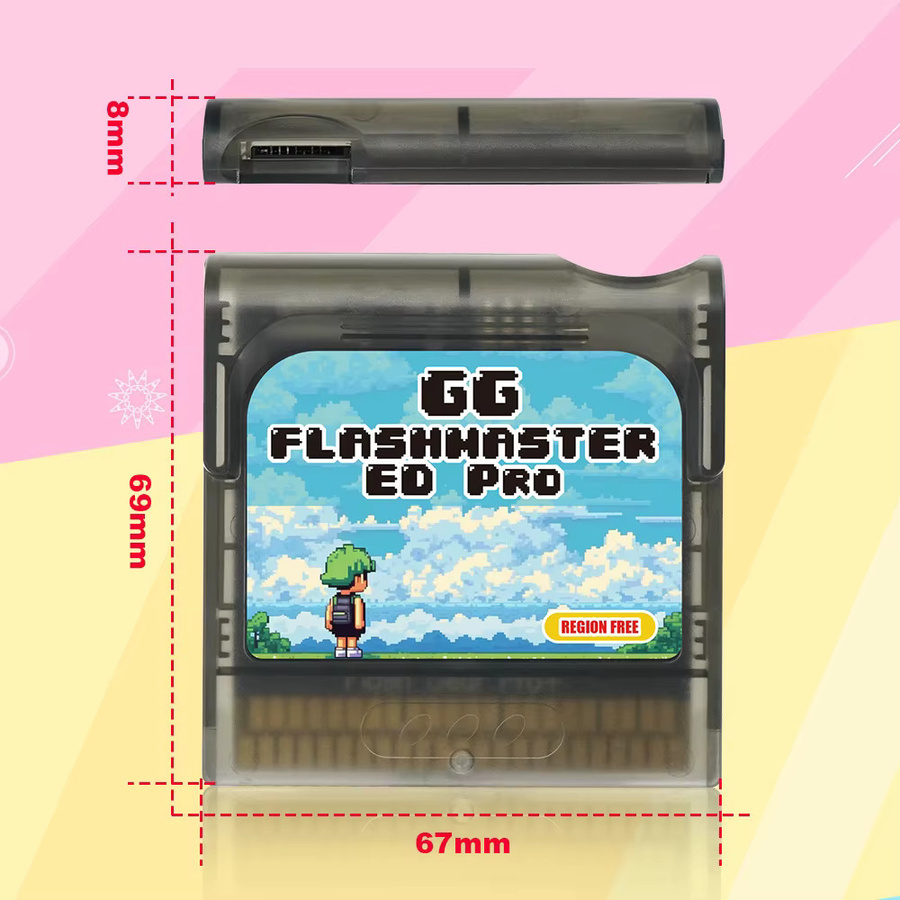 TICKNOT FlashMaster 1200 in 1 Spielkarte für SEGA Game Gear mit TF-Karte in Schwarz und Transparent - Bild 2