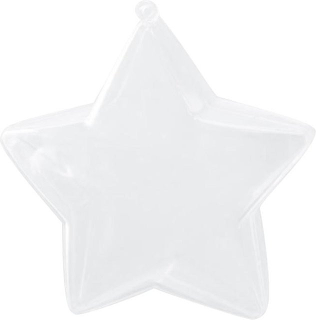 5 Stück transparente sternförmige Gastgeschenkboxen aus Kunststoff von CosyHome in Weiß - Bild 1