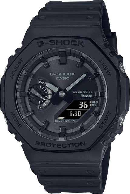 Casio G-Shock Armbanduhr, Solar, Analog-Digital, Kunststoff, Schwarz, 45 mm, Herren - Bild 1