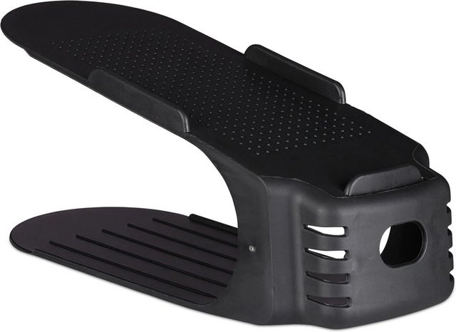 Relaxdays Schuhstapler 15er Set aus Kunststoff in Schwarz, B/T/H: 12,5 x 10 x 25 cm - Bild 1