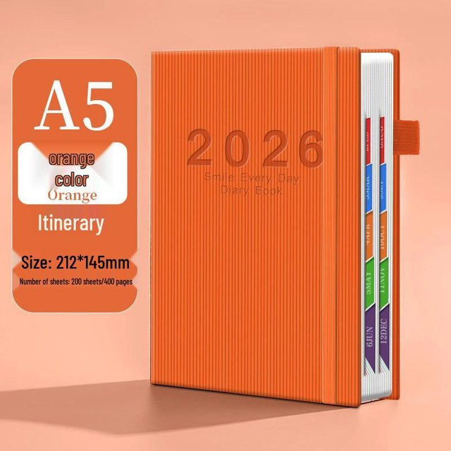 Tagesplaner 2026 von ElectroCN als Terminplaner, Kalender und Tagebuch in A5 und Orange - Bild 1