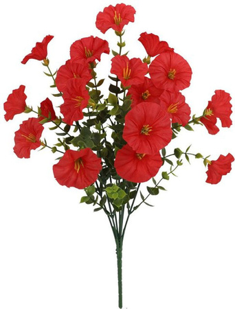 Rote künstliche Blumen als Dekoration für dein Zuhause oder deinen Außenzaun in Bonsai-Optik