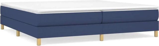 vidaXL Boxspringbett Blau aus Stoff B/T/H: 200 x 200 x 25 cm - Bild 1