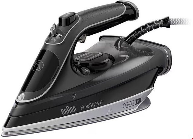 Braun FreeStyle 5 Dampfbügeleisen SI 5188 BK in Schwarz mit 2800 W, 220 g/min Dampfstoß, 50 g/min Dampfproduktion, Eloxal 3D-Bügelsohle und 330 ml Wassertank - Bild 1