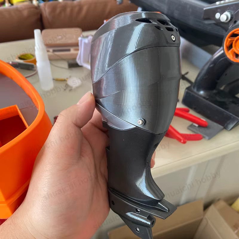 SHUAICHI RC Außenbordmotor Kit, 2-3S Maßstab, bürstenlos, wassergekühltes Kupferrohr, DIY Teile für Modell Schnellboot Modifikation - Bild 2