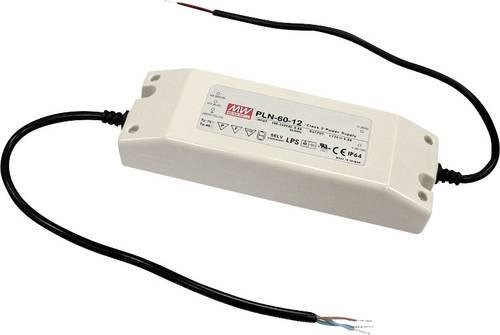 Mean Well MW PLN-60-27 LED-Treiber, IP64 LED-Trafo mit 62W und 2.3A, 18.9 - 27 V/DC, Kunststoffgehäuse - Bild 1