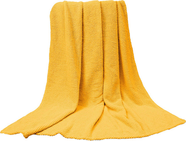 Kuscheldecke Jacquard Bella Casa Popcorn Bubble in Green, Sand, Anthracite, Silver und Yellow, B/T: 130 x 170 cm