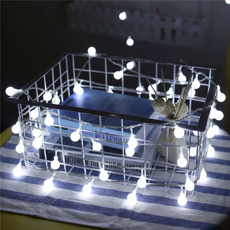 KIKIELF LED Ball String Light Globe in Warm White für Outdoor und Indoor, USB/Batteriebetrieben - Bild 3