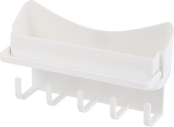 XYNN Steve Wandmontiertes Aufbewahrungsregal für Haaraccessoires und Schlüsselanhänger, Weiß, B/T/H: 16,5 x 10,5 x 10,5 cm - Bild 1